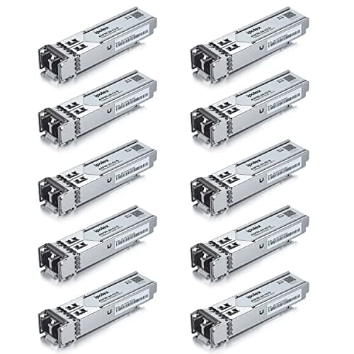 Image of ipolex 10 PCS 1G SFP SX Multimode LC Transceiver, 1000Base-SX Mini-Gbic Module Compatible with Cisco GLC-SX-MMD, Ubiquiti UF-MM-1G, Meraki MA-SFP-1GB-SX, Netgear, Mikrotik etc. (MMF, 850-nm, 550-m)