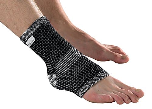 Image of VULKAN Advanced Elastic Ankle Support, Large, Black, Manages Pain Caused By Weak Ligament & Joint Injuries, Comfortable & Conforming, Over-Rotation Protection (Eligible for VAT relief in the UK)