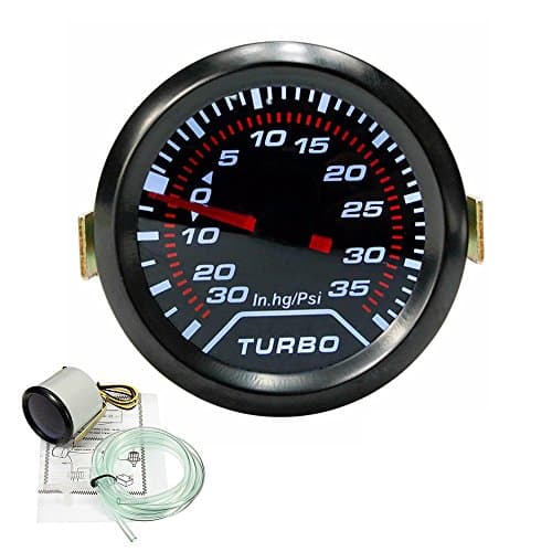Image of Universal Car Turbo Boost Pressure Gauge 0-35 Psi Meter Smoked Dials 2" 52mm Blue LED
