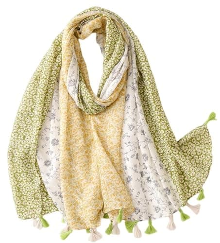 Image of FAIRYGATE Scarf Gifts for Women Scarf Women Fashion Print Long Large Oversized Scarves Soft Ladies Lightweight Neck Shawls and Wraps with Tassel Paisley Scarfs Shawl Shawls for Weddings 22228