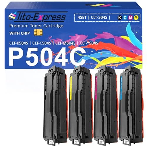 Image of CLT-P504C CLT-504S Multipack Compatible with Toner Samsung C1860FW Xpress C1860FW C1810W CLX-4195FN CLX-4195FW CLP-415NW CLT-K504S CLT-Y504S CLT-C504S CLT-M504S CLT-M504S Black Cyan 4 Pack of 4