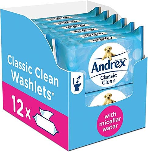 Image of ndrex Washlets Flushable Toilet Tissue Wipes - 12 Packs (36 Per Pack, Total 432) by Andrex
