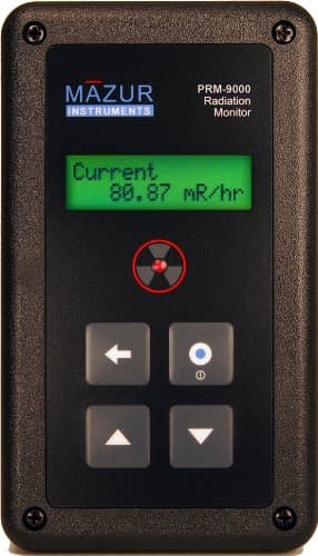Image of Mazur Instruments PRM-9000 Geiger Counter and Nuclear Radiation Contamination Detector and Monitor, 0.001 to 125 mR/hr Range, -10 Percent Accuracy