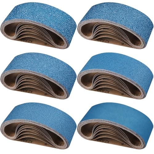 Image of Shineboc Sanding Belt 75 x 533 mm, 10PCS Sander Belts 40/60/80/120/240/400 Grit for Polishing Metal, Wood
