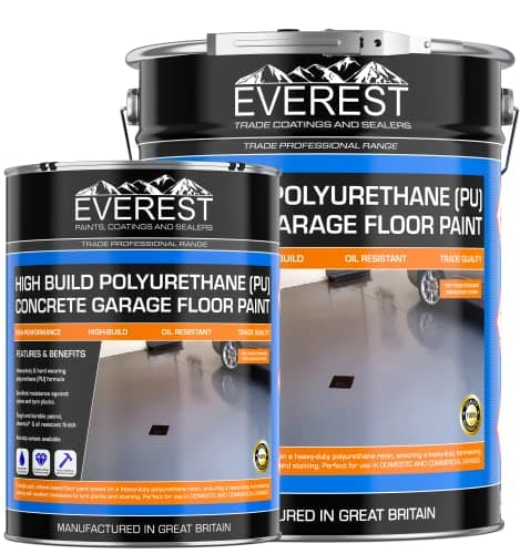 Image of Everest Trade - High Build Polyurethane (PU) Resin Based Garage Floor Paint (Grey, 5 Liters)