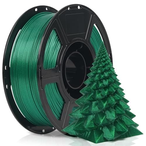 Image of FLASHFORGE Xmas Series Rapid PLA Filament Aurora Green, High Flow Speedy 3D Printer Filament Max 500mm/s High-Speed Printing, Radiated Unparalleled Brilliance, Twinkling and Ultra-Smooth Finish