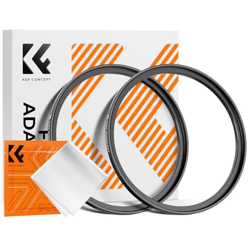 Image of K&F CONCEPT 67mm-77mm Metal Step Up Ring, 67mm to 77mm Aluminum Camera Lens Filter Adapter Ring Filter Adapter Ring for Camera Lenses Hood, Black