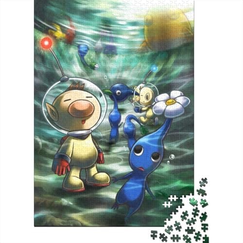 Image of Pikmin & Olimar 1000 Pieces Wooden Jigsaw Puzzles for Adults Fun Toy Intellectual Game Home Decoration Stress Relief Education Game Relaxation And Intelligence 1000pcs (75x50cm)