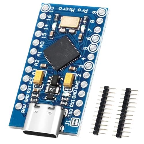 Image of Pro Micro with 32u4 Chip Development Board Binghe Pro Micro 5V/16MHz Microcontroller Development Board with Built-in USB Updater Type-C Interface Compatible with Arduino IDE