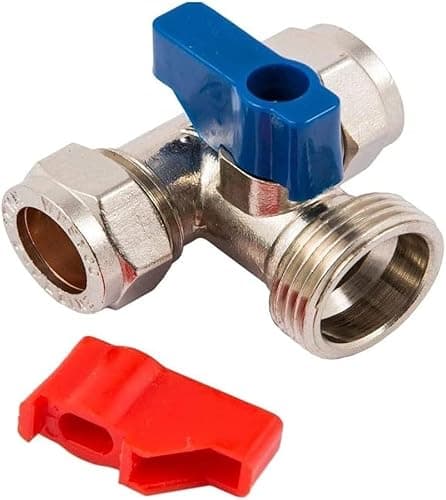 Image of hep® Washing Machine, Dishwasher Appliance Valve Tap Tee Handle, 15mm x 3/4-inch BSP