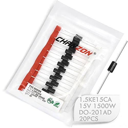 Image of (Pack of 20 Pieces) Chanzon TVS Diodes 1.5KE15CA 1500W 15V DO-201AD (DO-27) Bidirectional Channel 1500 Watt 15 Volt