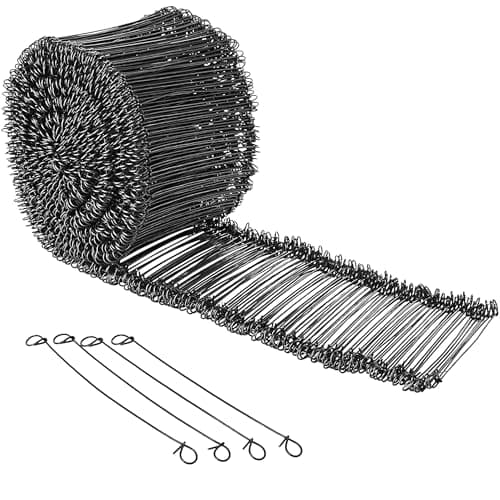 Image of Build With Colour Rebar Reinforcing Mesh Loop Ties 1,000 6" | Heavy-Duty Metal Double Loop Rebar Ties for Concrete, Rust-Resistant Reinforcing Bar Ties, Twist Wire Ties for Potato Bags & Garden Fences