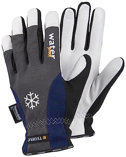 Image of Ejendals 295-9 Size 9 "Tegera 295" Leather Glove - Grey/Blue/White
