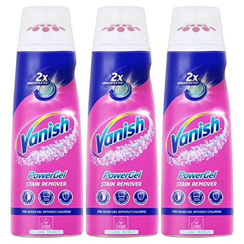 Image of Vanish Powergel Stain Remover, 200 ml (Pack of 3), Floral Scent, Concentrated Formula, Laundry Detergent, 600 ml Total