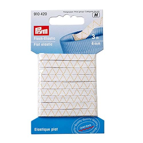 Image of Prym - Prym White (6mm, 3m) Flat Elastic - 1 Count