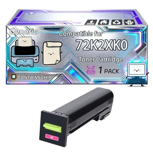 Image of 72K2XK0 Toner Cartridge Compatible for Lexmark CS820 CS820DE CS820DTE CX820DE CX825 CX825DE CX860 Printers, With Chip, 43000 Pages, Vibrant Colours (1 Pack Magenta)