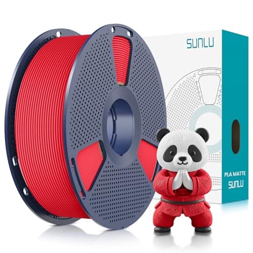 Image of SUNLU 3D Printer Filament PLA Matte 1.75mm, Neatly Wound Filament, Smooth Matte Finish, Print with 99% FDM 3D Printers, 1kg Spool (2.2lbs), 330 Meters, Matte Red