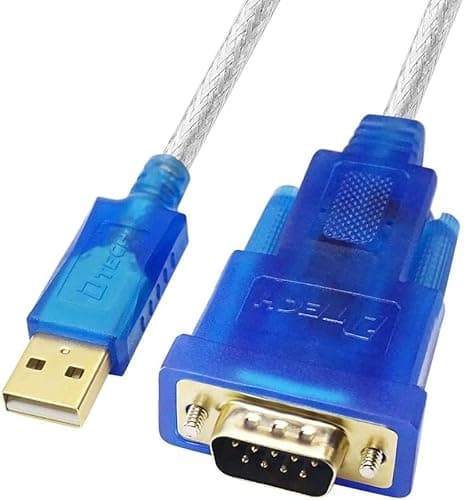 Image of DTECH USB to Serial Adapter Cable with FTDI FT232RL Chipset DB9 RS232 Male Port Supports Windows 11 10 8 7 and Mac Linux (0.5M)
