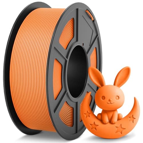 Image of TECBEARS PLA 3D Printer Filament, Macaron Color Filament, Neatly Wound PLA Filament 1.75mm, Dimensional Accuracy +/- 0.02mm, Fits Most FDM Printers, 1KG Spool (2.2lbs), Sunny Orange