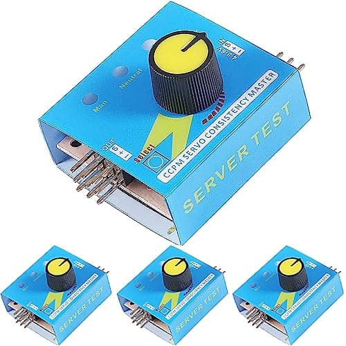Image of DAOKAI 4 pcs RC Servo Tester 3CH Digital Multi ECS Servo Tester CCPM Consistency Master Checker with Reverse Connection Protection for RC Helicopter Car Boat