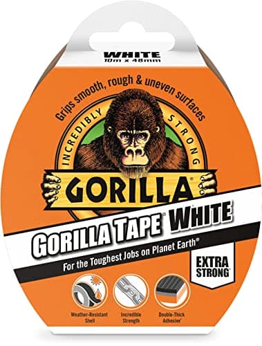 Image of Gorilla 3044611 Tape Duct Tape White 48mm x 10m