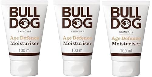 Image of Bulldog Skincare Age Defence Face Moisturiser, Daily Moisturiser for Men to Help Combat Signs of Ageing, 100m x 3 Pack