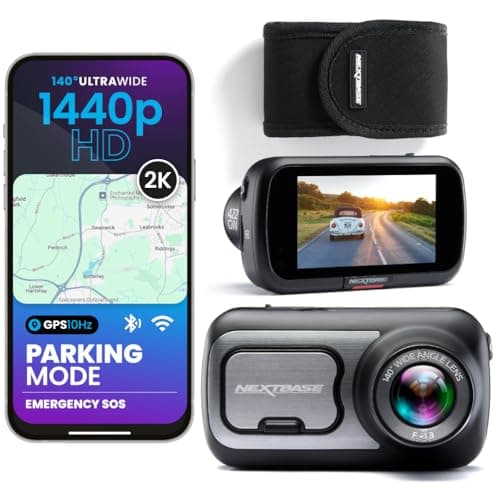 Image of Nextbase 422GW Dash Cam Front - 1440p 2K Car Camera Dashcam - WiFi, GPS, Bluetooth, Night Vision, Voice Control, Parking Mode, Emergency SOS, G-Sensor, 2.5" IPS Touch Screen + Includes Protective Case