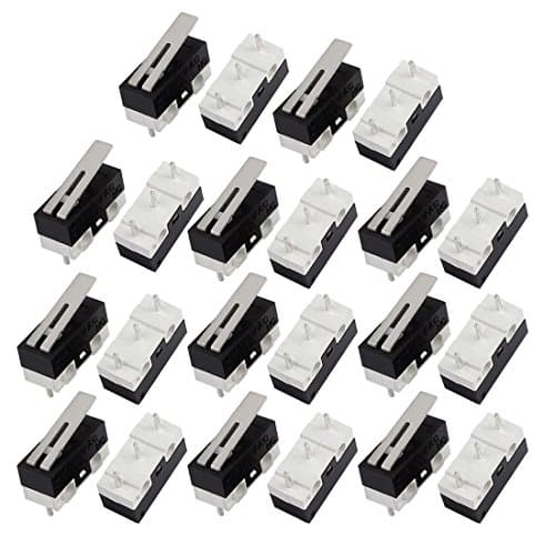 Image of sourcingmap 20Pcs 125V 1A 3 Terminals Momentary 13mm Lever Arm Micro Switch Black KW10