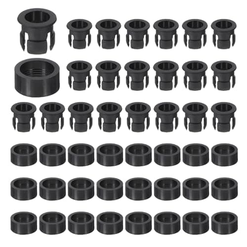 Image of PATIKIL 5mm Emitting Diode Holder Kit, 50Pcs Plastic LED Holder Flat Clip Circle Cover Mounting Bracket Accessories for Lamp Bulb Bezel Mount Panel LED Display, Black