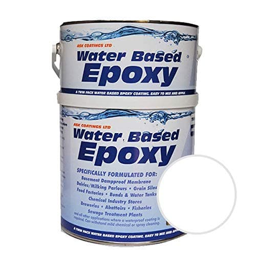 Image of Damp Proof Epoxy Resin Water Based Paint for Garages, Walls, Basements and Tanks - 1L (White)
