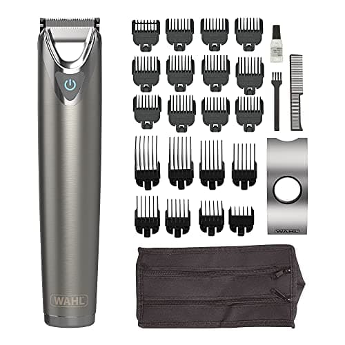 Image of Wahl Stainless Steel Stubble & Beard Trimmer, Beard Trimmers for Men, Rechargeable Trimmer, Stubble Trimmer, Washable Head, Cordless Trimmers, Men’s Stubble Trimmer, Male Grooming Set, Beard Care