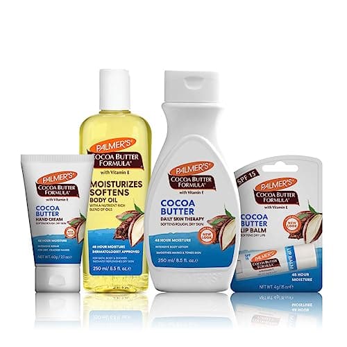 Image of Palmer's Cocoa Butter Body Care Set | Body Lotion | Moisturising Body Oil | Concentrated Cream | Ultra Moisturising Lip Balm