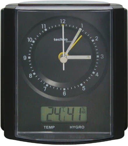 Image of Technoline Premium WT 770 Alarm Clock Radio-Controlled Matte/Chromed Black
