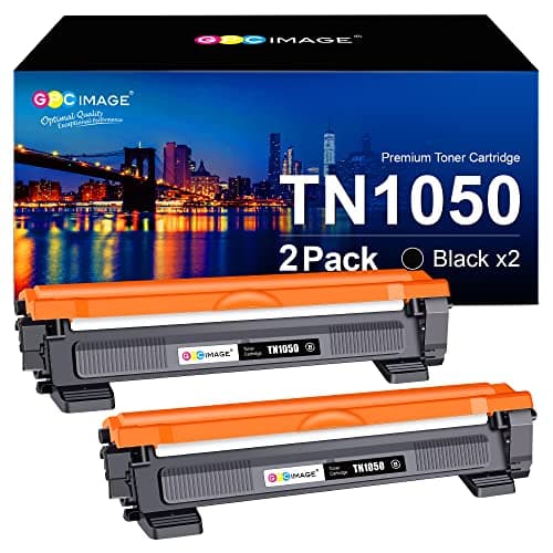 Image of GPC Image TN1050 Toner Cartridges Compatible for Brother TN1050 Black Toner Cartridges for HL-1112 HL-1110 DCP-1610W DCP-1510 HL-1210W MFC-1810 HL-1212W MFC-1910W DCP-1612W DCP-1512 (Black, 2-Pack)