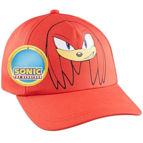 Image of Sonic The Hedgehog Cap for Boys Peaked Baseball Cap Sun Hat Knuckles Shadow Sports Holiday Essentials Gamer Gifts for Boys (Red Knuckles)
