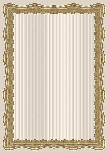 Image of Computer Craft A4 Certificate Papers with Foil Seals, 90gsm, Bronze Wave [Pack of 30]