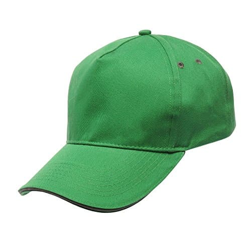 Image of Regatta Men's Amston 5 Panel Cap With Sandwhich Peak Baseball Cap, Green (Etreme Green/Seal Grey), One Size (Manufacturer Size:Single Size)