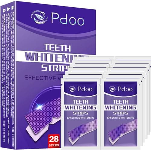 Image of Purple Teeth Whitening Strips 14 Treatments - Enamel-Safe & No-Sensitivity & No-Slip Whitening Strips - Fast Teeth Whitening Result in 7 Days - Whitening Kit for Coffee, Wine Stains Removal