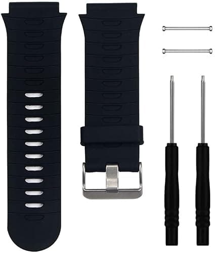 Image of Replacement Strap for Garmin Forerunner 920XT, Soft Silicone Adjustable Sport Wristbands for Men Women, Replacement Watchband for Garmin Forerunner 920XT with Screw and Disassembly Tool (Black)