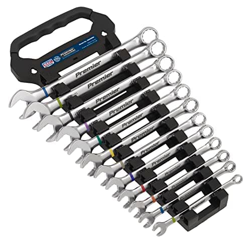 Image of Sealey Combination Spanner Set Anti-Slip, 12pc Metric - Platinum Series - AK63950
