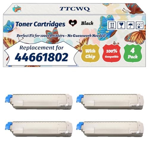 Image of Compatible for Okidata OKI 44661802 Toner Cartridges Work for Okidata OKI B840 B840dn B840dtn B840N Printers, with Chip, High Yield 20000 Pages, High-Definition Printing (4 Pack Black)