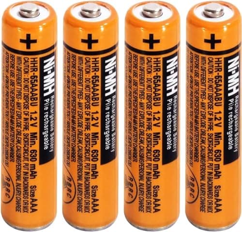 Image of AAA Rechargeable Battery 1.2V 550mah NI-MH 4-Pack AAA rechargeable Batteries for Panasonic BT Gigaset Cordless Phones