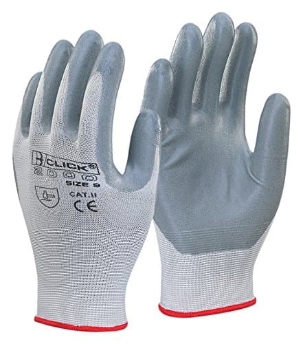 Image of NITRILE FOAM POLYESTER GLOVE GREY XL