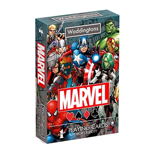 Image of Waddingtons Number 1 Marvel Universe Playing Card Game, play with your favourite superheroes including Iron Man, Spider-Man and Captain America, gift and toy for boys, girls and adults Aged 6 plus