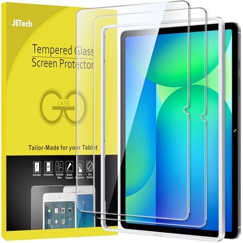 Image of JETech Screen Protector for Samsung Galaxy Tab S10 FE Plus/S10 FE+ 2025 (13.1 Inch), with Easy Installation Frame, 9H Tempered Glass Film, HD Clear, 2-Pack