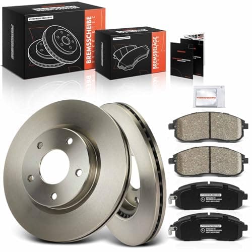 Image of Frankberg Brake Kit incl. 2x Brake Disc + 4x Brake Pad Front Compatible with Juke F15 Pulsar Hatchback C13 Replace# D1060EM30C,41060ZB590