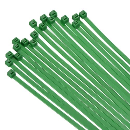 Image of sourcing map 100PCS Cable Zip Ties 13.5 Inch, Self-Locking Nylon Wire Ties with 50 lbs Tensile Strength for Indoor and Outdoor, Green
