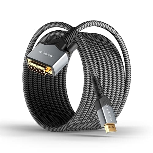 Image of BlueRigger DisplayPort to DVI Cable - (2M, Display Port to DVI Converter, Male to Male, DP to DVI Adapter, Monitor Cable) - Compatible with Laptop, Projector, Monitor, HDTV, Desktop, Graphics Card