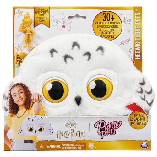 Image of Wizarding World Harry Potter, Hedwig Purse Pets Interactive Pet Toy and Shoulder Bag, over 30 Sounds and Reactions, Kids’ Toys for Girls Ages 6 and up