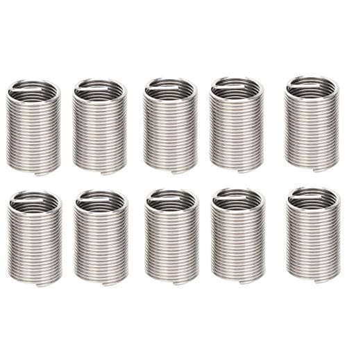 Image of 10Pcs Thread Inserts M16x1.5 Thread Inserts Thread Reducing Nut M16x1.5 Thread Insert,Male Female Reducing Nut Repair Tool Stainless Steel Wire Fastener (2.5D)